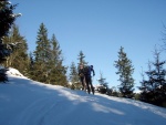 Pr fotek ze Zkladn kurzu Skialpinismu, Velmi dobr snhov podmnky (pranek) provili astnky a jejich lyask schopnosti. Lavinov riziko posuzovali vichni za ndhernho poas a tak mrz vydepat jen jednu astnici... - fotografie 46