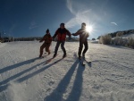 1. T E L E M A R K   WORKSHOP, Skvl snhov podmnky zakonen ndhernm slunenm dnem a velmi dobrmi jzdami vech astnk. Prv takov byl leton Telemark Workshop. Nevhejte a pidejte se i vy! Telemark je ndhern droga - fotografie 82