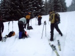 Skialpy v Kitz arn, Jarn akce s mlhou, aurem, oteplenm a i ochlazenm. Vysok lavinov riziko (stupe IV) a disciplinovan parta + vborn lyai. No prost Skialpov nhul. - fotografie 6