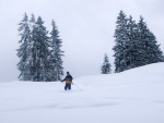 Skialpy v Kitz arn, Jarn akce s mlhou, aurem, oteplenm a i ochlazenm. Vysok lavinov riziko (stupe IV) a disciplinovan parta + vborn lyai. No prost Skialpov nhul. - fotografie 61