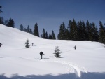 Skialpy v Kitz arn, Jarn akce s mlhou, aurem, oteplenm a i ochlazenm. Vysok lavinov riziko (stupe IV) a disciplinovan parta + vborn lyai. No prost Skialpov nhul. - fotografie 103