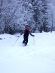 Pr fotek ze Zkladnho kurzu SKIALPINISMU, Konen jsou opt skvl podmnky pro tento ndhern sport: spousty praanu, drobn snen, tmov pohoda, vborn podmnky pro lavinov blok, no prost luxus! A to osobn zlepen u vech pi jzd  - fotografie 53