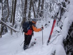 Pr fotek ze Zkladnho kurzu SKIALPINISMU, Konen jsou opt skvl podmnky pro tento ndhern sport: spousty praanu, drobn snen, tmov pohoda, vborn podmnky pro lavinov blok, no prost luxus! A to osobn zlepen u vech pi jzd  - fotografie 104