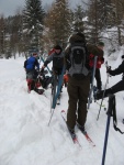 Fotky z poslednho lednovho skialp kurzu, Krakono konen dostal rozum a seslal bohatou praanovou nadlku. V sobotu doslova snhov masakr a v nedli super podmnky pro lavinov blok... - fotografie 32