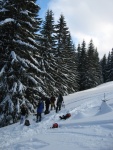 Fotky z poslednho lednovho skialp kurzu, Krakono konen dostal rozum a seslal bohatou praanovou nadlku. V sobotu doslova snhov masakr a v nedli super podmnky pro lavinov blok... - fotografie 99