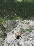 Passo Falzarego 2010, Pardn poas, ideln vyladn forma a lezen veho druhu. Tenikou byl 500 metr dlouh vstup na Prvn pil Tofany.... - fotografie 3