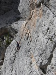 Passo Falzarego 2010, Pardn poas, ideln vyladn forma a lezen veho druhu. Tenikou byl 500 metr dlouh vstup na Prvn pil Tofany.... - fotografie 77