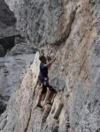 Passo Falzarego 2010, Pardn poas, ideln vyladn forma a lezen veho druhu. Tenikou byl 500 metr dlouh vstup na Prvn pil Tofany.... - fotografie 78