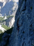 Passo Falzarego 2010, Pardn poas, ideln vyladn forma a lezen veho druhu. Tenikou byl 500 metr dlouh vstup na Prvn pil Tofany.... - fotografie 102