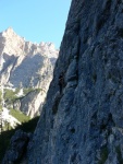 Passo Falzarego 2010, Pardn poas, ideln vyladn forma a lezen veho druhu. Tenikou byl 500 metr dlouh vstup na Prvn pil Tofany.... - fotografie 104