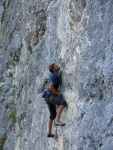 Passo Falzarego 2010, Pardn poas, ideln vyladn forma a lezen veho druhu. Tenikou byl 500 metr dlouh vstup na Prvn pil Tofany.... - fotografie 116