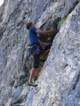 Passo Falzarego 2010, Pardn poas, ideln vyladn forma a lezen veho druhu. Tenikou byl 500 metr dlouh vstup na Prvn pil Tofany.... - fotografie 117