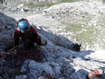 Passo Falzarego 2010, Pardn poas, ideln vyladn forma a lezen veho druhu. Tenikou byl 500 metr dlouh vstup na Prvn pil Tofany.... - fotografie 144