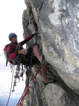 Passo Falzarego 2010, Pardn poas, ideln vyladn forma a lezen veho druhu. Tenikou byl 500 metr dlouh vstup na Prvn pil Tofany.... - fotografie 154