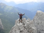 Passo Falzarego 2010, Pardn poas, ideln vyladn forma a lezen veho druhu. Tenikou byl 500 metr dlouh vstup na Prvn pil Tofany.... - fotografie 157