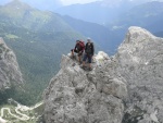 Passo Falzarego 2010, Pardn poas, ideln vyladn forma a lezen veho druhu. Tenikou byl 500 metr dlouh vstup na Prvn pil Tofany.... - fotografie 158