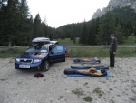 Passo Falzarego 2010, Parádní počasí, ideálně vyladěná forma a lezení všeho druhu. Třešničkou byl 500 metrů dlouhý výstup na První pilíř Tofany.... - fotografie 163