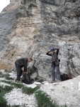 Passo Falzarego 2010, Pardn poas, ideln vyladn forma a lezen veho druhu. Tenikou byl 500 metr dlouh vstup na Prvn pil Tofany.... - fotografie 165