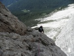 Passo Falzarego 2010, Pardn poas, ideln vyladn forma a lezen veho druhu. Tenikou byl 500 metr dlouh vstup na Prvn pil Tofany.... - fotografie 168