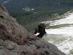 Passo Falzarego 2010, Pardn poas, ideln vyladn forma a lezen veho druhu. Tenikou byl 500 metr dlouh vstup na Prvn pil Tofany.... - fotografie 169