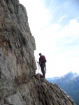 Passo Falzarego 2010, Pardn poas, ideln vyladn forma a lezen veho druhu. Tenikou byl 500 metr dlouh vstup na Prvn pil Tofany.... - fotografie 170