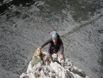 Passo Falzarego 2010, Pardn poas, ideln vyladn forma a lezen veho druhu. Tenikou byl 500 metr dlouh vstup na Prvn pil Tofany.... - fotografie 179