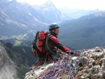 Passo Falzarego 2010, Pardn poas, ideln vyladn forma a lezen veho druhu. Tenikou byl 500 metr dlouh vstup na Prvn pil Tofany.... - fotografie 180