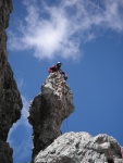 Passo Falzarego 2010, Pardn poas, ideln vyladn forma a lezen veho druhu. Tenikou byl 500 metr dlouh vstup na Prvn pil Tofany.... - fotografie 184