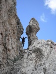 Passo Falzarego 2010, Pardn poas, ideln vyladn forma a lezen veho druhu. Tenikou byl 500 metr dlouh vstup na Prvn pil Tofany.... - fotografie 187