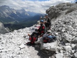 Passo Falzarego 2010, Pardn poas, ideln vyladn forma a lezen veho druhu. Tenikou byl 500 metr dlouh vstup na Prvn pil Tofany.... - fotografie 189