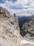 Passo Falzarego 2010, Pardn poas, ideln vyladn forma a lezen veho druhu. Tenikou byl 500 metr dlouh vstup na Prvn pil Tofany.... - fotografie 190