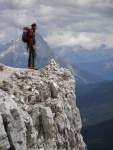 Passo Falzarego 2010, Pardn poas, ideln vyladn forma a lezen veho druhu. Tenikou byl 500 metr dlouh vstup na Prvn pil Tofany.... - fotografie 191