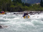 Jarn tn v Korutanech - rafting na Mllu, Gailu, a Lieseru, Jarn slunko nm doplo dostatek vody. Pedevm hlubok dol a peeje Gailu vechny doslova uchvtily. - fotografie 2