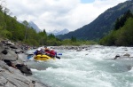 Jarn tn v Korutanech - rafting na Mllu, Gailu, a Lieseru, Jarn slunko nm doplo dostatek vody. Pedevm hlubok dol a peeje Gailu vechny doslova uchvtily. - fotografie 23