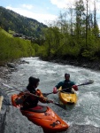 Jarn tn v Korutanech - rafting na Mllu, Gailu, a Lieseru, Jarn slunko nm doplo dostatek vody. Pedevm hlubok dol a peeje Gailu vechny doslova uchvtily. - fotografie 49