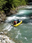 Jarn tn v Korutanech - rafting na Mllu, Gailu, a Lieseru, Jarn slunko nm doplo dostatek vody. Pedevm hlubok dol a peeje Gailu vechny doslova uchvtily. - fotografie 249