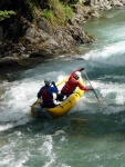 Jarn tn v Korutanech - rafting na Mllu, Gailu, a Lieseru, Jarn slunko nm doplo dostatek vody. Pedevm hlubok dol a peeje Gailu vechny doslova uchvtily. - fotografie 256