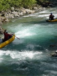 Jarn tn v Korutanech - rafting na Mllu, Gailu, a Lieseru, Jarn slunko nm doplo dostatek vody. Pedevm hlubok dol a peeje Gailu vechny doslova uchvtily. - fotografie 259