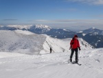 Hochschwab skialpov, V noru jsme se vydali na skialpov przkum vchodn hradby trska - poho Hochschwab. Co se tk mnostv snhu dn hitparda, ale i tak jsme si to uili. Zejmna pi kopn stup pi sestupu z h - fotografie 12