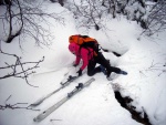 Skialpinistick pechod Krkono, Tsn po Novm roce jsme se vydali na pechod Krkono z Dolnch Mseek a do Janskch Lzn. Poas kzalo svoji drsnj tv, pesto v tmu vldla naprost pohoda. Veer ve finsk kdi tak neml  - fotografie 65