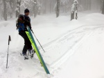 ZKLADN KURZ SKIALPINISMU 15.-17.2.2013, Pardn, v tm ist chlapsk zletost. Brilantn snhov podmnky a pohoda v tmu a dostivost se nco dozvdt. Vichni se nauili skvle nakopnout Harleye a nejen to... - fotografie 32