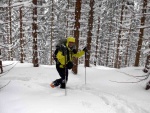 SKIALPINISTICK VKEND V KRKONOCH tentokrt ze PINDLU, Tak to byla opravdov zima! mrt novho snhu, vysok lavinovka 3-4, ale nladika v tmu bezvadn. Vyuili jsme pohostinnosti Martinovky a dali si KRNAPEM povolen trasy v dol Blho Labe a na Labs - fotografie 27