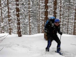 SKIALPINISTICK VKEND V KRKONOCH tentokrt ze PINDLU, Tak to byla opravdov zima! mrt novho snhu, vysok lavinovka 3-4, ale nladika v tmu bezvadn. Vyuili jsme pohostinnosti Martinovky a dali si KRNAPEM povolen trasy v dol Blho Labe a na Labs - fotografie 31