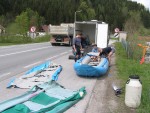 Rafting v Totes Gebirge, Leh raftingov akce na dvou hezkch ekch. Po sobotnm slunky sice zaprelo, ale vt voda na Steyru byla vemi jednoznan pivtna... - fotografie 2