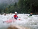 Kajakov kola SALZA 2008, Poas tentokrt provilo houevnatost tmu a nechalo vem na rozmylenou, jestli je kajak opravdu to prav. Zima a dt v sobotu a v nedli zvedli vodu a tak nedln pojedn stlo za to. - fotografie 21